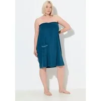 Ulla Popken Bademantel Frottee-Kilt Klettverschluss Rücken-Bündchen, normal, Materialmix
