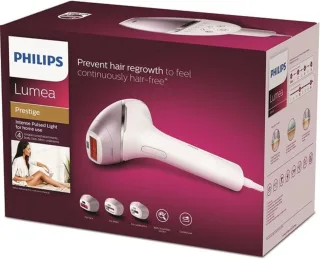 Philips BRI947/00 Lumea Prestige IPL-Haarentferner [inkl. Körperaufsatz 3x Präzisionsaufsatz] weiß/silber
