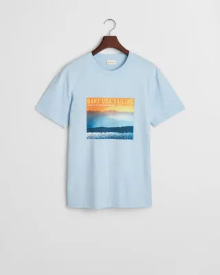 GANT - GANT USA Sailing Print Graphic T-Shirt fresh blue - Gr. - M