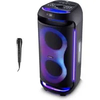 Medion® MEDION LIFE PE-2 Plus (MD400002) Lautsprecher (Bluetooth, 60 W, True Wireless Stereo(TWS), LED-Beleuchtung an der Front & Tragegriffen)