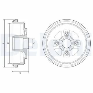 Delphi BREMSTROMMEL Suzuki Swift 3