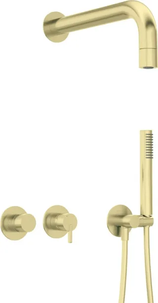 Neuesbad Serie 600 Unterputz Dusch-Set mit fester Kopfbrause Neuesbad Oberfläche: gold gebürstet NB1NQS_R0XK1