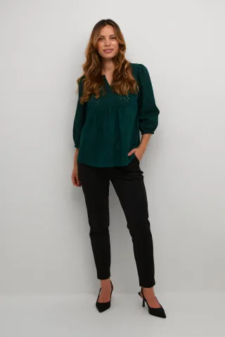 Langarm - Hemd Regular fit Botanical Garden green