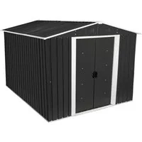 Zelsius Gerätehaus Geräteschuppen mit Schiebetür (B)236 x (T)303 x (H)190 cm, Anthrazit, BxT: 236x303 cm