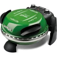 G3 Ferrari Pizzaofen Delizia G1000603 grün inkl. Pizzaschaufel + Rezeptheft, bis 400 °C mit Pizzastein – die Ikone unter den Pizzaöfen