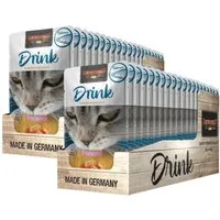 Leonardo Catfood Drink Salmon - mit Brühe und Fleisch von Lachs & Huhn 2x20x40g, Ergänzungsfutter für: Katzen