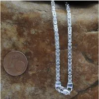 HOPLO Silberarmband Silberkette Königskette Länge 21cm - Breite 2,4mm - 925 Silber