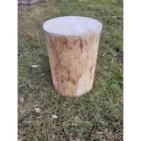Kistenkolli Altes Land Allzweckkiste Holzstamm Sitzhocker gehobelt Höhe ca 40-42cm Durchmesser ca 28-30cm (Spar-Set, 1er Set)