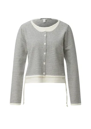 Q/S designed by - Strickjacke im Lagenlook weiß - Gr. - XS