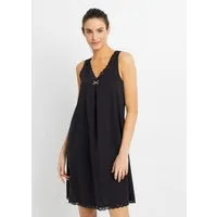 bonprix Nachthemd fließendes Nachtkleid, mit zarten Spitzendetails, ärmellos