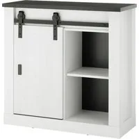 Home affaire Regal SHERWOOD, modernes Holz Dekor, mit Scheunentorbeschlag aus Metall, Breite 93 cm