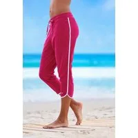 KangaROOS Relax-Caprihose mit sportlichem Seitenstreifen und weichem Frottee Material