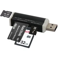 Wozinsky USB Kartenleser für SD/Micro SD/M2/M2PRODUO USB Multi Adapter Speicherkarte