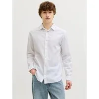 Jack & Jones Langarmhemd JJESUMMER LINEN BLEND SHIRT L/S SN Baumwollmischung, regular fit