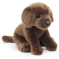 Uni-Toys Kuscheltier Labrador Welpe braun, m/o Leine - Höhe 23 cm - Plüsch-Hund, Plüschtier, zu 100 % recyceltes Füllmaterial