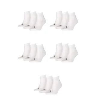 15 Paar Puma Unisex Quarter Socken Sneaker Gr. 35 - 49  für Damen Herren Füßling...