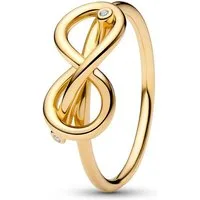 Pandora Fingerring PANDORA Damenring Unendlichkeitsknoten Moments, IP Gold