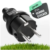 greate. Schuko-Stecker Schutzkontakt Stecker mit Knickschutz - Gummi Schutzkontaktstecker, (1-St)