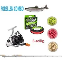 Abu Garcia Forellenrute Forellen Lifter Set Rute Rolle geflochtene Schnur Köder 6-teilig, (Spar-Set, 6-tlg), Ideal auch als Geschenk