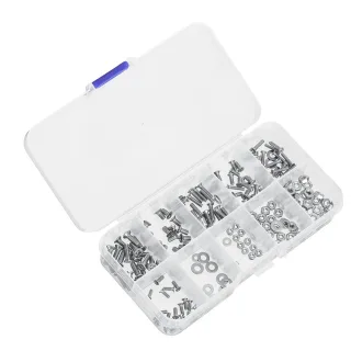 240PCS M2 M2.5 M3 Countersunk Phillips Head Screw Nuts Washers Combo Accessories Set Spare Parts for Fixed Wing RC Airpl