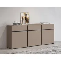 OTTO home Sideboard Cross,Breite 180 cm, moderne grifflose Kommode,3 Türen/3 Schubkästen, Schubladenschrank mit viel Stauraum, Einlegeböden verstellbar