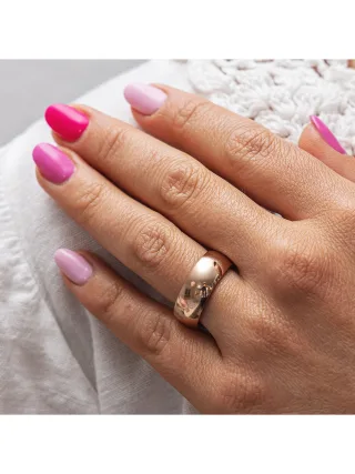 Zeeme Stainless Steel Ring Edelstahl rosé-vergoldet 8mm breit