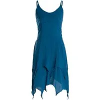 Vishes Zipfelkleid Sommerkleid Lagenlook Baumwolle Spaghettiträger Alternative Mode, Boho, Hippie, Ethno, Festival