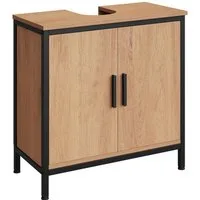 EUGAD Waschbeckenunterschrank (1-St) 60x60x30 cm aus Holzwerkstoff Metall
