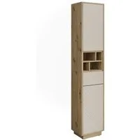 Vicco Hochschrank Beatrice, Cashmere/Artisan-Eiche, 38 x 190 cm (1-St)