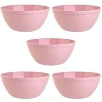 Engelland Müslischüssel Plastikschale, 900 ml, PP-Kunststoff (BPA-frei), (Vorteils-Set, 5-tlg), spülmaschinengeeignet, mikrowellengeeignet, Ø 16 cm, BPA-frei