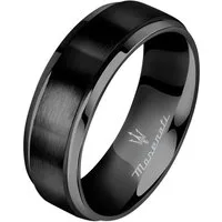 MASERATI Fingerring Maserati Herren-Herrenring Edelstahl, Keramik