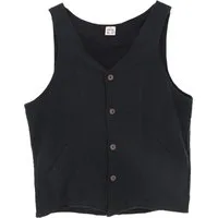 Guru-Shop Strickjacke Goaweste, alternative Herren Weste - schwarz alternative Bekleidung