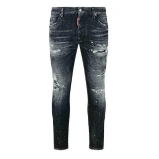 Dsquared2 Black Rocky Mountains Wash Skater Jeans