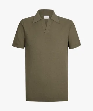 Profuomo - Hellbraunes Baumwoll-Crêpe-Polo hellbraun - Gr. - M