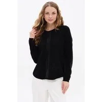 Passioni Strickpullover mit Strassdetails