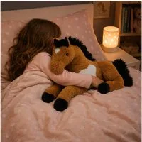 Sweety-Toys Kuscheltier Sweety Toys 5840 Plüschpferd liegend Brownie 70 cm Kuschelpferd