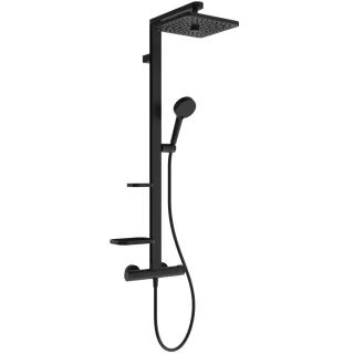 Ideal Standard Duschsystem Eco CerathermAlu+ mit Therm 2 Abl., 2-fach-Handbrause und eckiger 2-fach- BE212XG