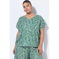 Studio Untold Druckbluse Blusenshirt oversized Leafs-Print