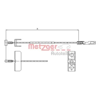 Metzger Handbremsseil Nissan Primastar Opel Vivaro Renault Trafic