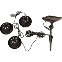 STAR TRADING LED Solarleuchte Solar-Dekoration Wasserlicht, Tageslichtsensor, LED fest integriert, Tageslichtweiß, Dämmerungssensor, 3er-Set, Unterwassereinsatz bis max 1m