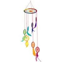 Saraswati Traumfänger Traumfänger Mobile "Rainbow-Energy" spiralförmig 17x60cm