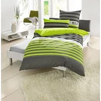 OTTO home Bettwäsche Majoran, Biber, 2 teilig, gestreifte Bettwäsche in 4 Qualitäten, Marke H.I.S by OTTO home