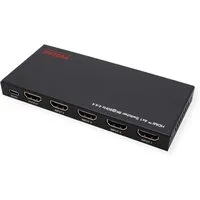ROLINE 8K HDMI Switch, 4-fach Audio- & Video-Adapter, mit IR-Fernbedienung