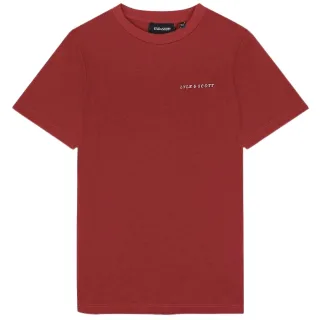 Lyle & Scott T-Shirt mit gesticktem Fletcher-Logo in Burgunderrot