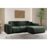 Kaiser Möbel Ecksofa Eckcouch SIENA L-Form, Stoff Poso/Salvador/Maloy/Artico/Velo, Einzelsofa, Bequem, originelles Design, praktisch, viele Farben