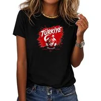 RMK T-Shirt Damen Shirt Fußball Turkiye WM Türkei Türkiye aus Baumwolle