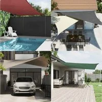 furnicato Sonnensegel Dreieck 7x5m Orange - Wasserfest & UV-beständig, (1-tlg), Wetterfeste Sonnenplane mit rostfreien D-Ringen für den Garten