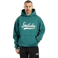 Smilodox Hoodie Lorik, Oversize Kapuzenpullover mit großem Frontprint auf der Brust weicher und flauschiger Stoff Kängurutasche Pulli Alltag Streetstyle
