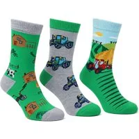 Yuhu Socken Traktor Jungen 3er Pack Kindersocken (3-Paar)