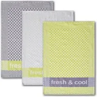 Dyckhoff Geschirrtuch Fresh & Cool, Maße je Tuch ca. 50x70 cm, (Set, 3-tlg), mit drei verschiedenen Motiven